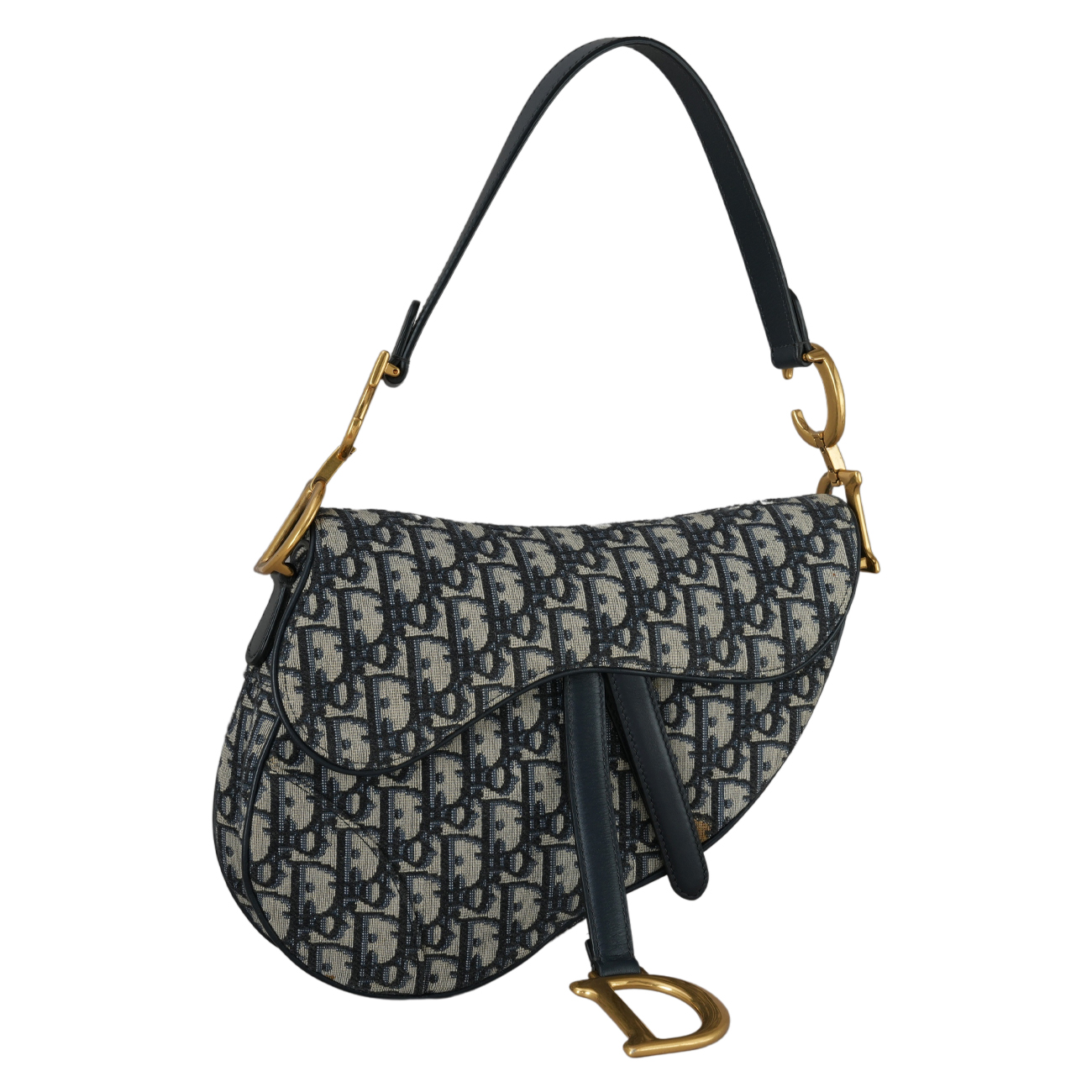 CHRISTIAN DIOR(USED)크리스찬디올 오블리크 새들백 미듐